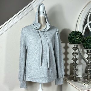 M L Grey Hoodie Sweatshirt